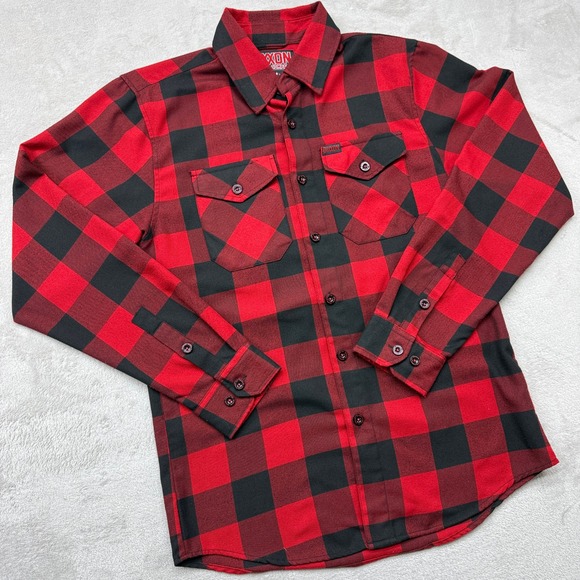 Dixxon Flannel Co. Other - Dixxon Flannel Shirt Mens Small Red Black Redrum Buffalo Check D-Tech Button Up